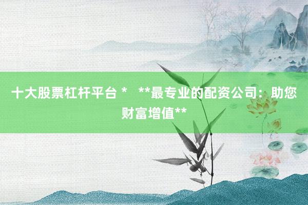 十大股票杠杆平台 *   **最专业的配资公司：助您财富增值**