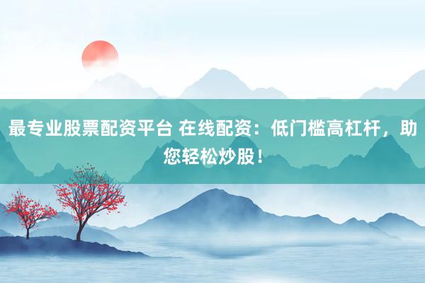 最专业股票配资平台 在线配资：低门槛高杠杆，助您轻松炒股！