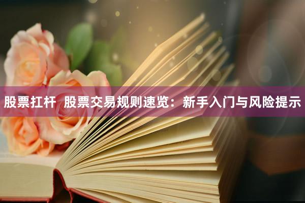 股票扛杆  股票交易规则速览：新手入门与风险提示